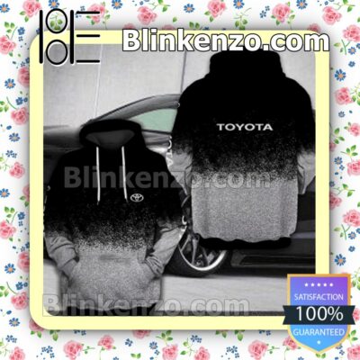 Toyota Black And Grey Speckle Fade Custom Womens Hoodie