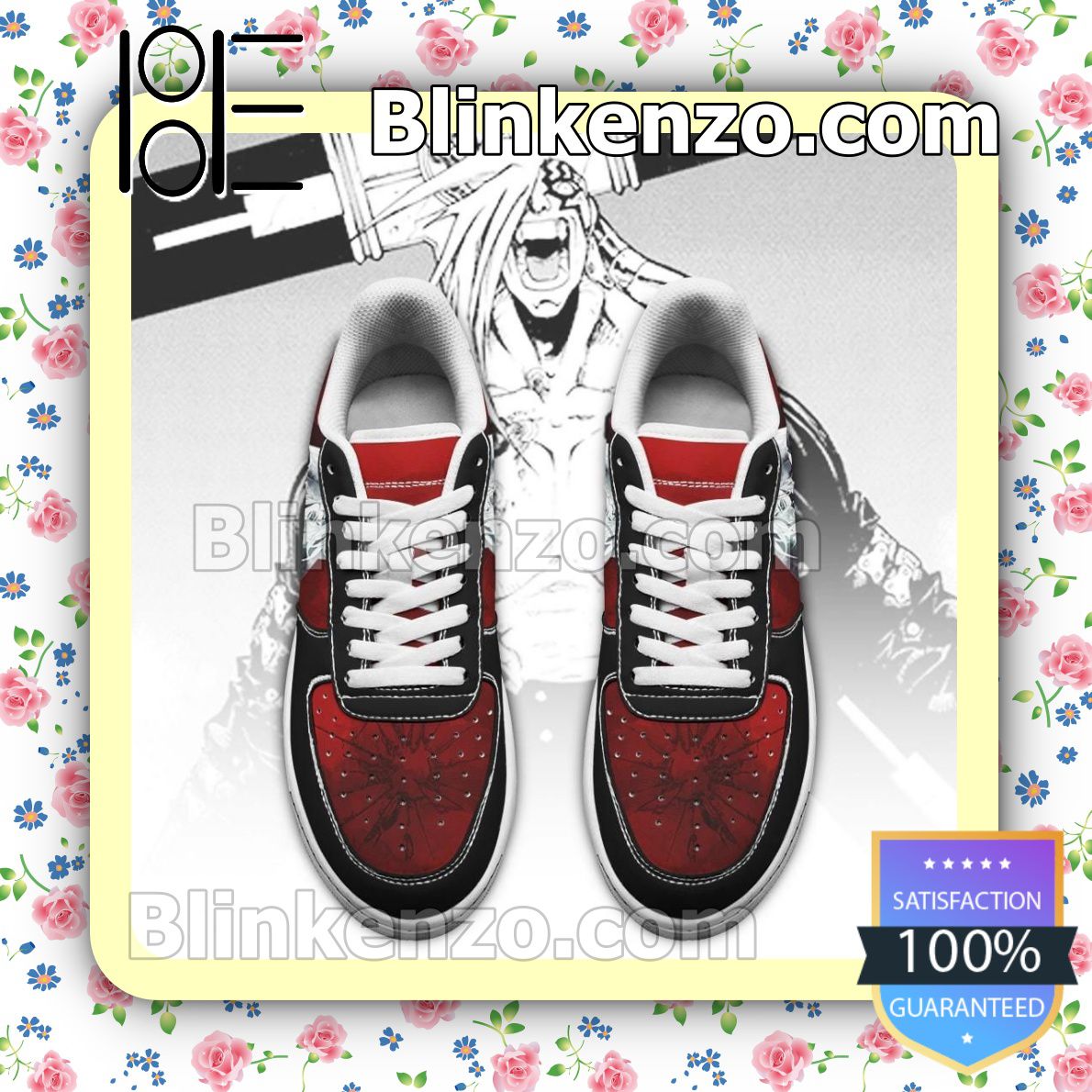 All Over Print Trigun Razlo the Tri-Punisher of Death Anime Nike Air Force Sneakers