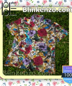 Tropical Bird Flower Summer Beach Shirt a