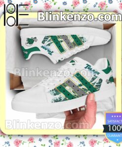 Tulane Green Wave Logo Print Low Top Shoes a