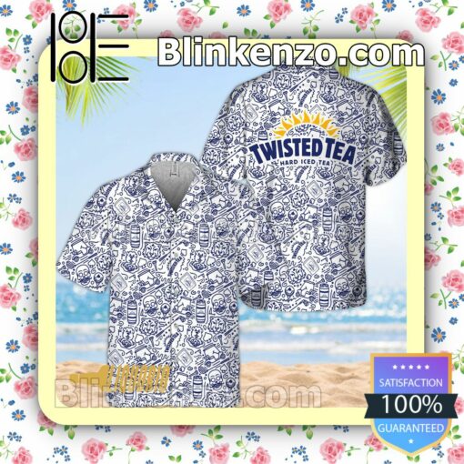 Twisted Tea Doodle Art Beach Shirts