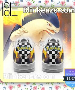 Typhlosion Checkerboard Pokemon Nike Air Force Sneakers b