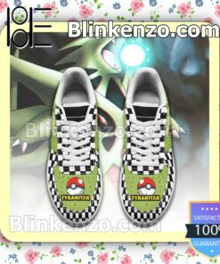 Tyranitar Checkerboard Pokemon Nike Air Force Sneakers a
