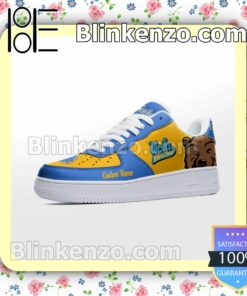 UCLA Bruins Mascot Logo NCAA Nike Air Force Sneakers a