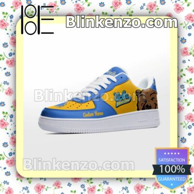 UCLA Bruins Mascot Logo NCAA Nike Air Force Sneakers a