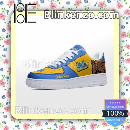 UCLA Bruins Mascot Logo NCAA Nike Air Force Sneakers a