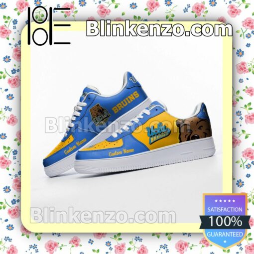 UCLA Bruins Mascot Logo NCAA Nike Air Force Sneakers b