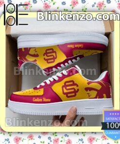 USC Trojans Mascot Logo NCAA Nike Air Force Sneakers