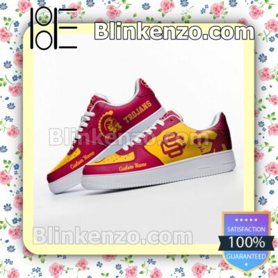 USC Trojans Mascot Logo NCAA Nike Air Force Sneakers b