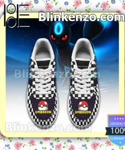 Umbreon Checkerboard Pokemon Nike Air Force Sneakers a