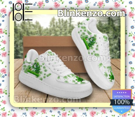 Unicorn Green Cannabis Weed Mens Air Force Sneakers