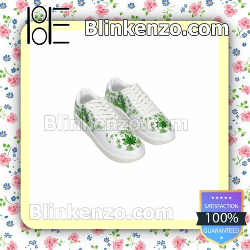 Unicorn Green Cannabis Weed Mens Air Force Sneakers c