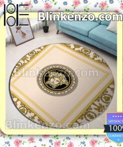 Versace Barocco With Logo Greek Key Luxury Round Carpet Runners