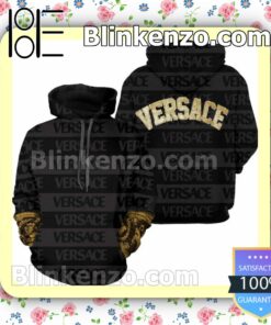 Versace Brand Name Stripes Custom Womens Hoodie