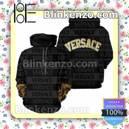 Versace Brand Name Stripes Custom Womens Hoodie