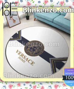 Versace Home Luxury Brand White Round Carpet Runners