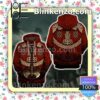 Viking Axe And Raven Tattoo Red Custom Womens Hoodie