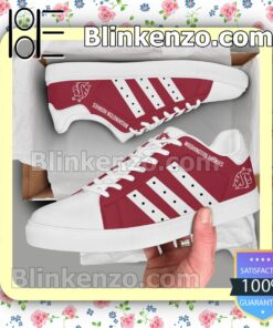 Washington State Cougars Logo Print Low Top Shoes a