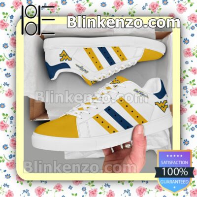 West Virginia Mountaineers Logo Print Low Top Shoes a