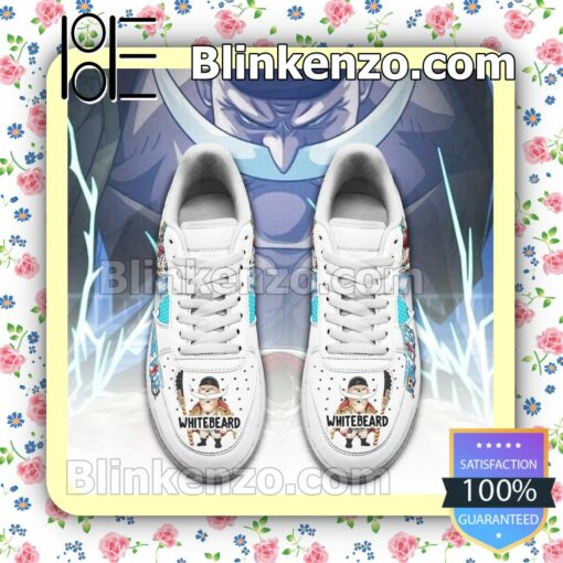 White Beard One Piece Anime Nike Air Force Sneakers a