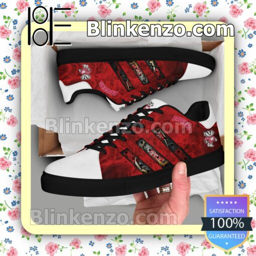 Wisconsin Badgers Logo Print Low Top Shoes