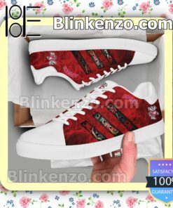 Wisconsin Badgers Logo Print Low Top Shoes a