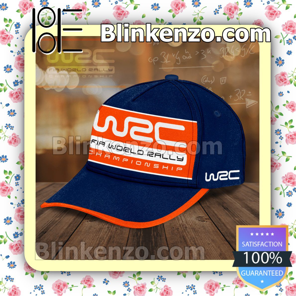 Cheap Wrc Fia World Rally Championship Orange And Blue Baseball Caps Gift For Boyfriend