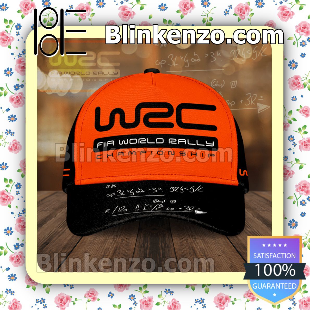 Wrc Fia World Rally Championship Physics Formulas Orange And Black Baseball Caps Gift For Boyfriend