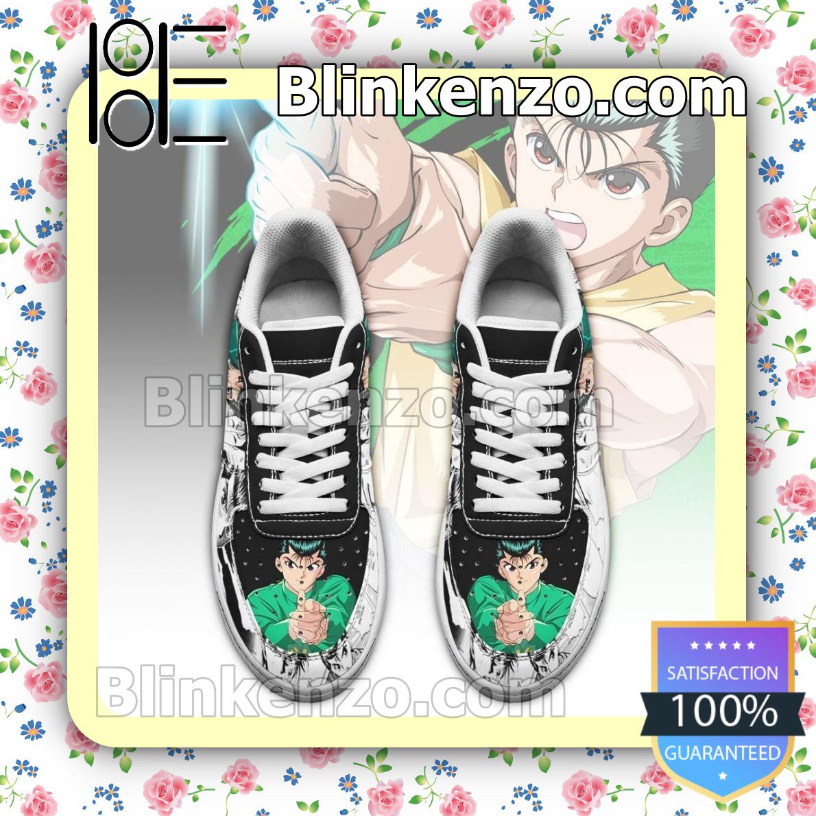 Free Yusuke Urameshi Yu Yu Hakusho Anime Manga Nike Air Force Sneakers