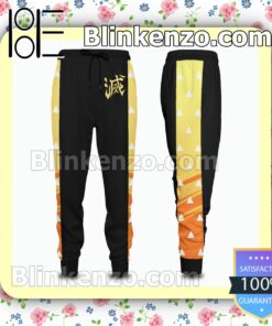 Zenitsu Agatsuma Demon Slayer Anime Stripe Black Gift For Family Joggers