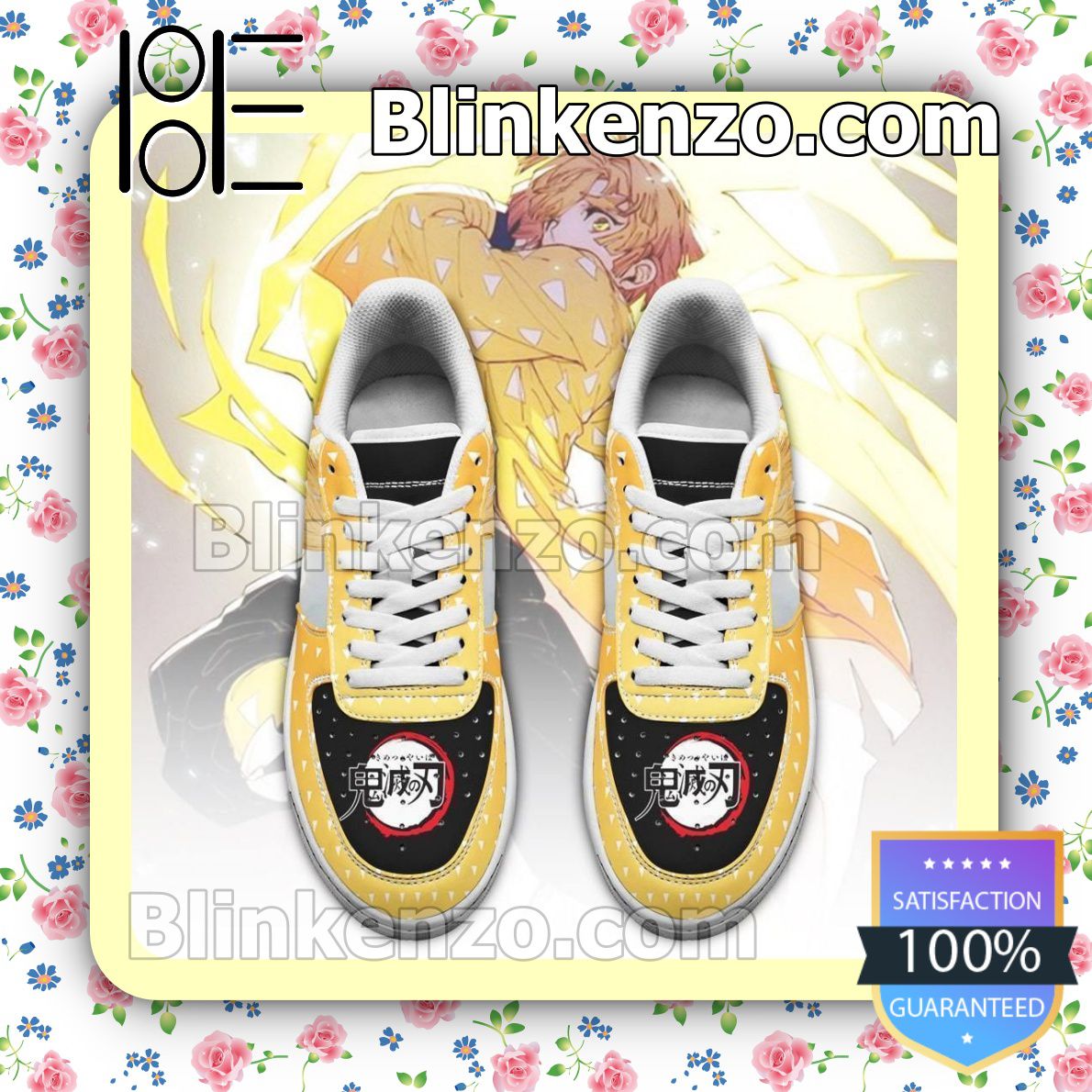 Best Shop Zenitsu Demon Slayer Anime Nike Air Force Sneakers