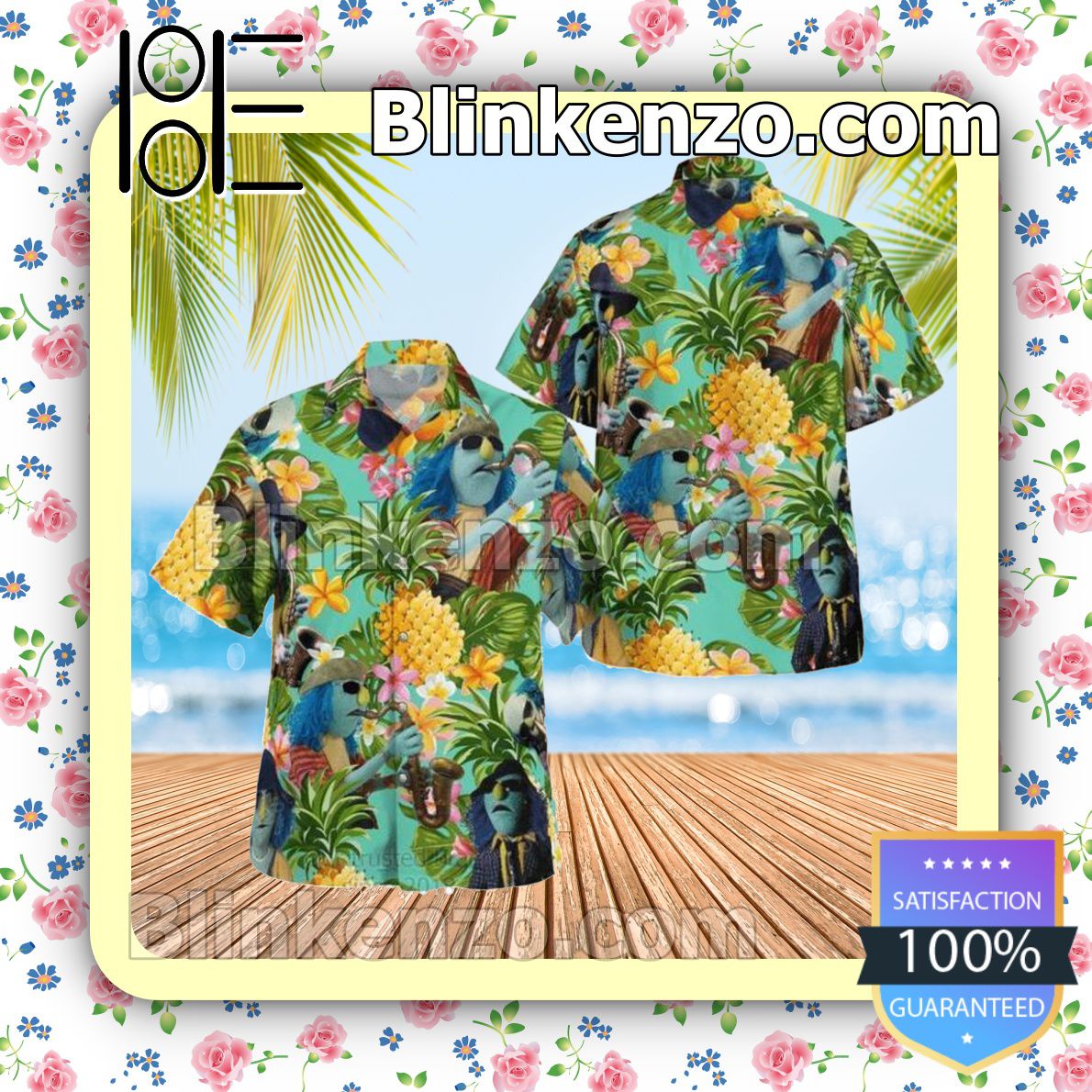Zoot The Muppet Tropical Pineapple Beach Shirt