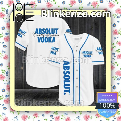 Absolut Vodka Country Of Sweden Custom Baseball Jersey for Men Women