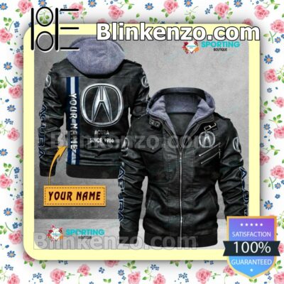 Acura Custom Logo Print Motorcycle Leather Jacket