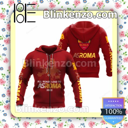 All Roads Lead To As Roma 2022 Hooded Jacket, Tee b