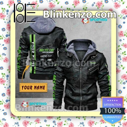 Arctic Cat Custom Logo Print Motorcycle Leather Jacket