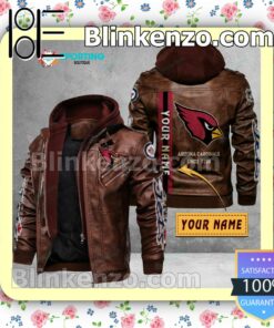 Arizona Cardinals Custom Logo Print Motorcycle Leather Jacket a