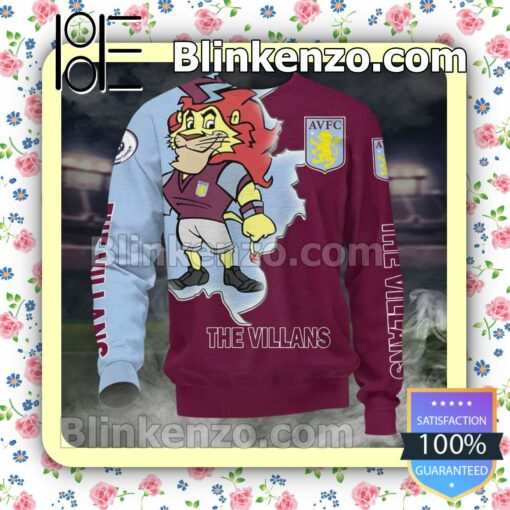 Aston Villa FC The Villans Men T-shirt, Hooded Sweatshirt b