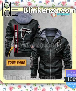 Atlanta Falcons Custom Logo Print Motorcycle Leather Jacket