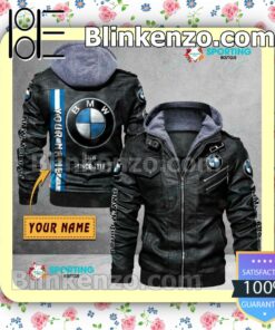 BMW Custom Logo Print Motorcycle Leather Jacket