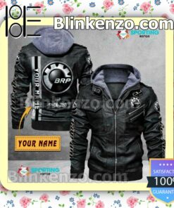 BRP-Can am Custom Logo Print Motorcycle Leather Jacket
