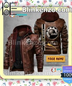 BRP-Can am Custom Logo Print Motorcycle Leather Jacket a