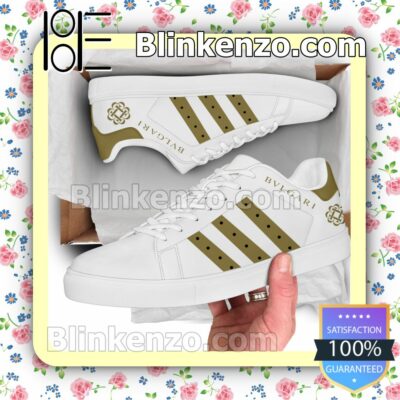 BVLGARI Logo Brand Adidas Low Top Shoes