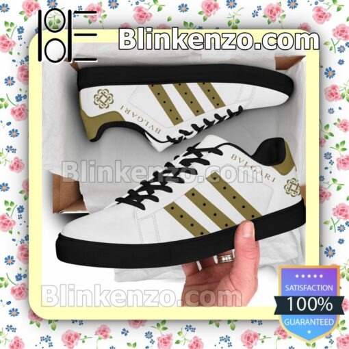 BVLGARI Logo Brand Adidas Low Top Shoes a