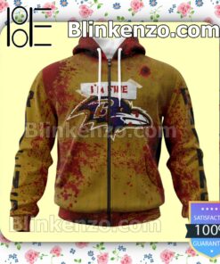 Handmade Baltimore Ravens Blood Jersey NFL Custom Halloween 2022 Shirts