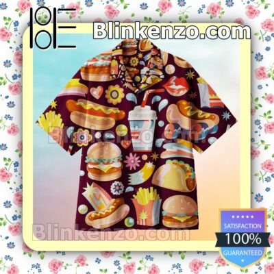 Beautiful Burgers, Tacos, Hot Dogs Men Short Sleeve Shirts