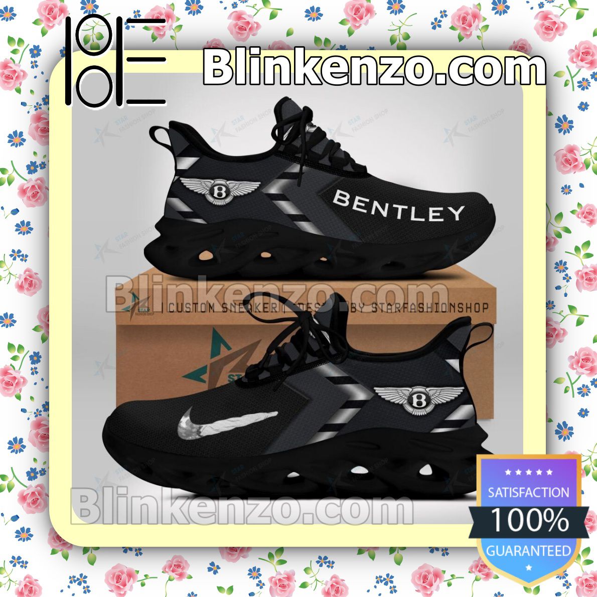 Bentley Logo Print Sports Sneaker