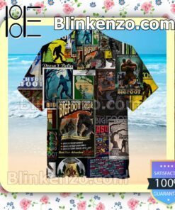 Bigfoot Poster Collage Men Short Sleeve Shirts