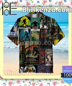 Bigfoot Poster Collage Men Short Sleeve Shirts a