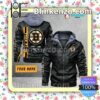 Boston Bruins Custom Logo Print Motorcycle Leather Jacket